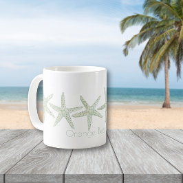 Caneca De Café Trio de Starfish da Aquarela