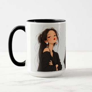 Caneca de Café Trio Estético Ousada e Despreocupad