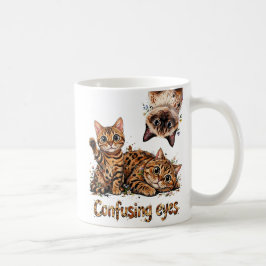 Caneca De Café Trio Felino de Gatos em Flor Gatos Olhos gatinho G