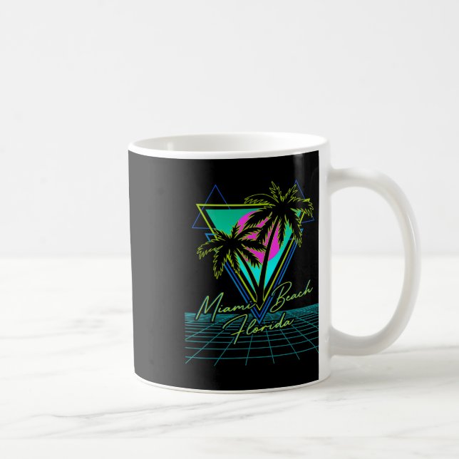 Caneca De Café Trip Retro 80s da Flórida de Miami Beach (Direita)