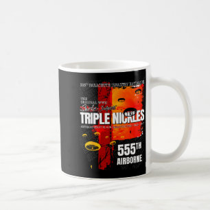 Caneca De Café Triple Nickles 555º Batalhão de Paraquedistas Smok