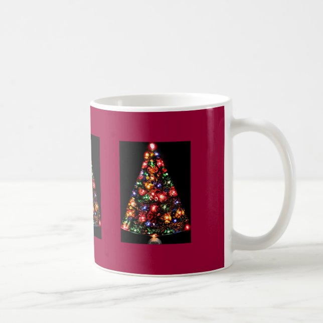 Caneca De Café Triple Sparkly Christmas Tree Mug (Direita)
