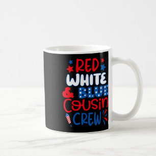 Caneca De Café Tripulação De Primo Vermelho Branco E Azul 4 De Ju