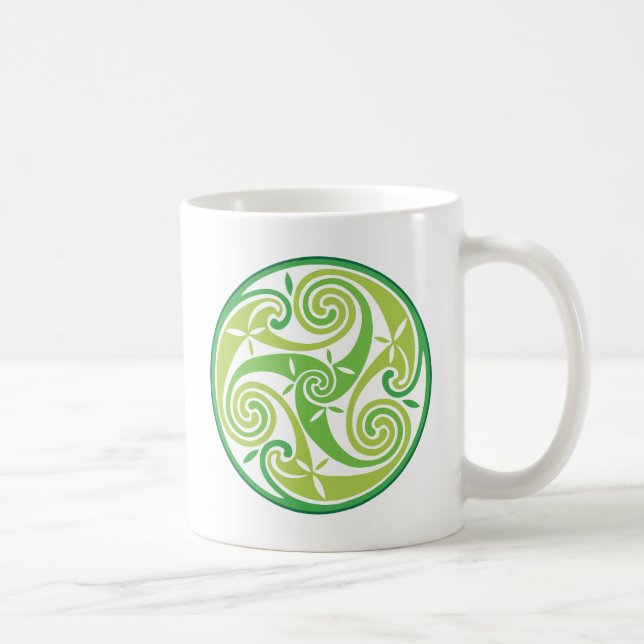 Caneca De Café Triskel verde (Direita)