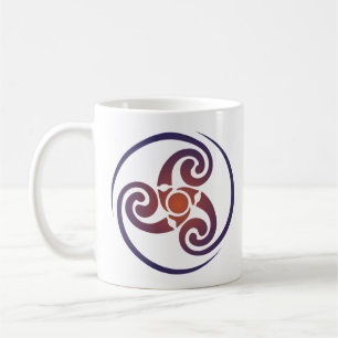 Caneca De Café Triskele, espiral tripla, símbolo Triskelion Celti