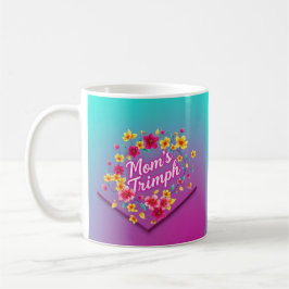 Caneca De Café Triunfo Floral Vibrante da Mãe