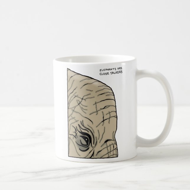 Caneca De Café trivialidade do elefante (Direita)