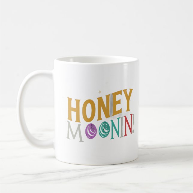 Caneca De Café TRIXIE Retro Tema dos Anos 70 Noiva em Lua de Mel (Esquerda)