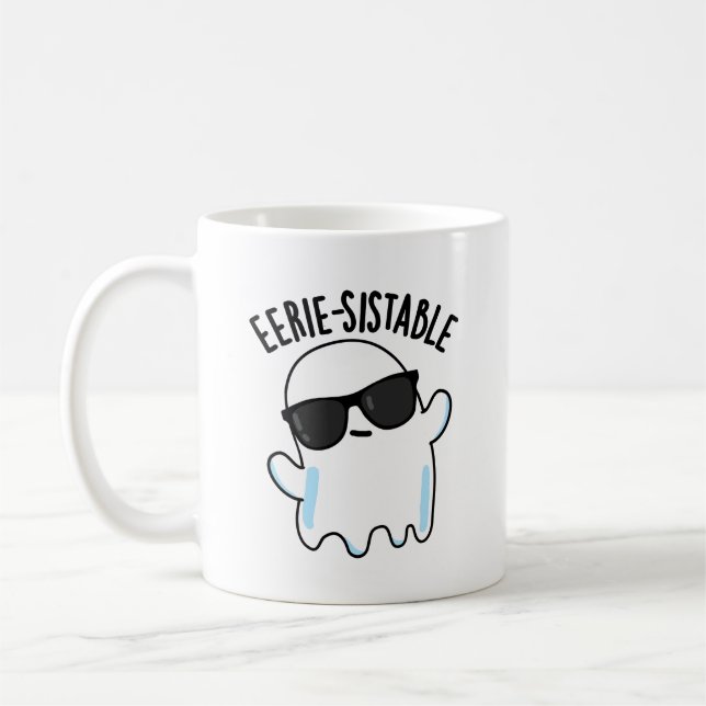 Caneca De Café Trocadilho Engraçado de Fantasma Sinistro  (Esquerda)