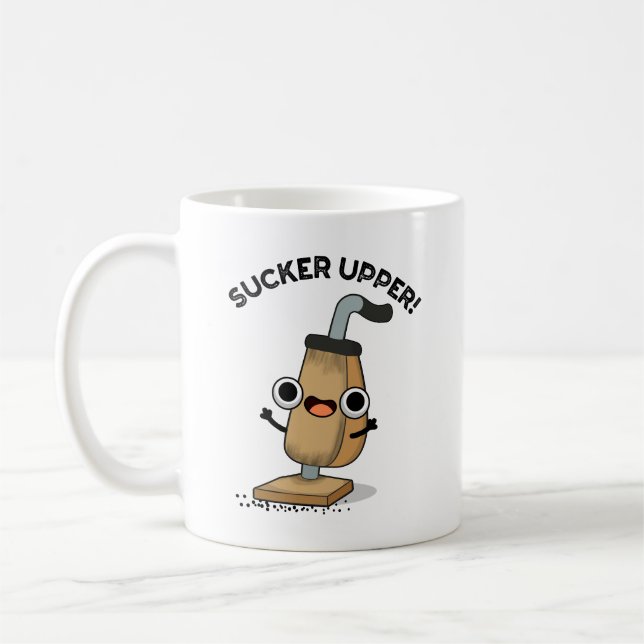 Caneca De Café Trocadilho Engraçado Superior Pun Limpador de Vácu (Esquerda)