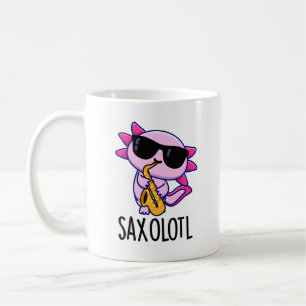 Caneca De Café Trocadilhos Sax-olotl Engraçado Saxofone