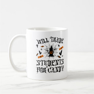 Caneca De Café Trocará Alunos por Doces de Halloween Professor