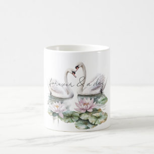 Caneca De Café Troços Florais Românticos de Lotus Rosa