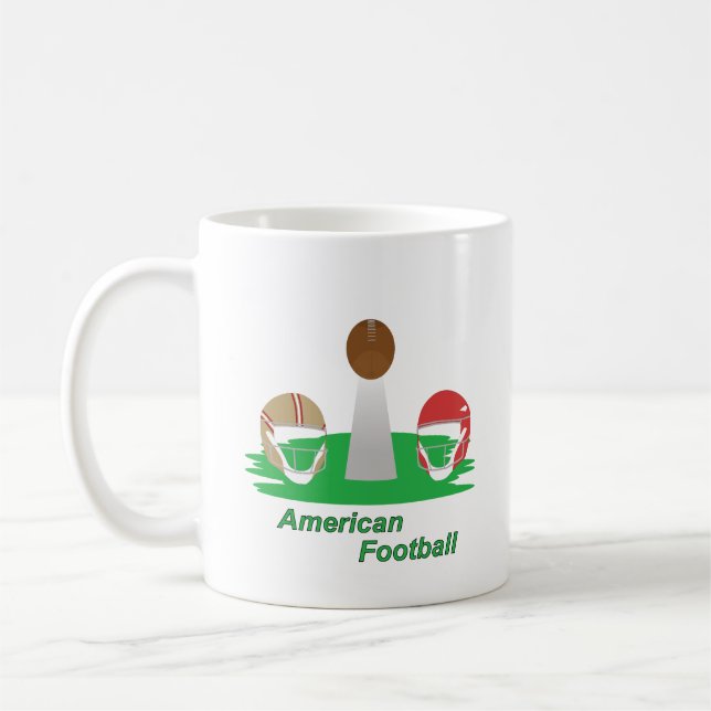 Caneca De Café Troféu com capacetes de futebol americano (Esquerda)