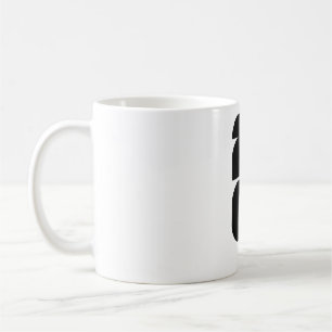 Caneca De Café Troféu de Futebol Minimalista Silhueta Branco no P