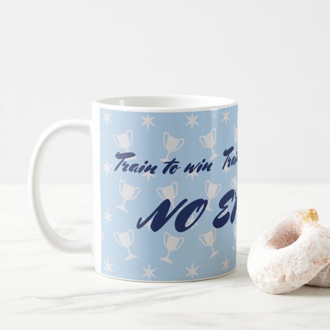 Caneca De Café Troféu desportivo de texto personalizado sem descu (Com Donut)