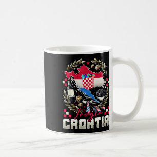 Caneca De Café Trogir Croácia Souvenir Bandeira Croata Mapa