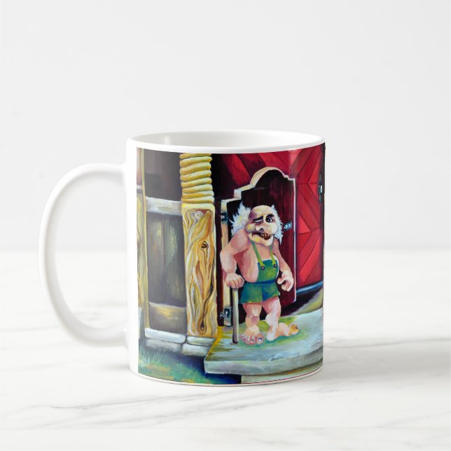 Caneca De Café Troll de Ogre Escandinavo do John Bauer Halloween (Esquerda)