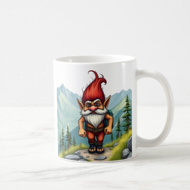 Caneca De Café Troll Hiking in Norway, Coffee Mug (Direita)