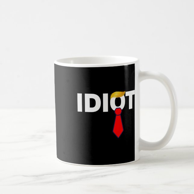Caneca De Café Trombeta Idiota Anti-Trombeta Tarifas Protesto Tir (Direita)