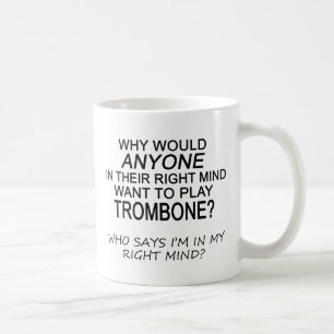 Caneca De Café Trombone da mente direita