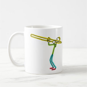 Caneca De Café Trombone Stickman