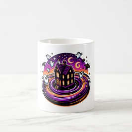 Caneca De Café Trombose de Halloween da Casa Assombrada - Fantasm