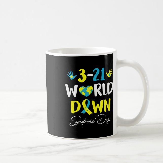 Caneca De Café Tromossomo Extra do Dia da Consciência da Síndrome (Direita)