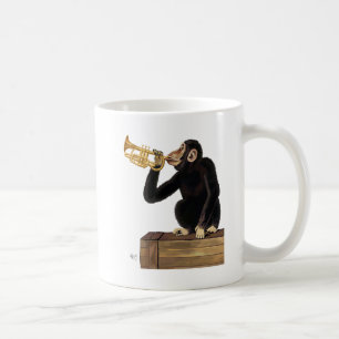 Caneca De Café Trompete de Jogar Macaco 2