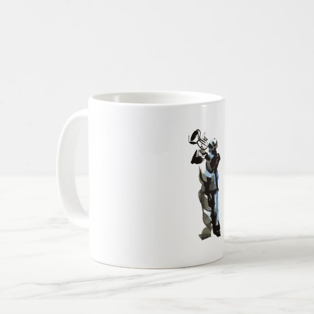 Caneca De Café Trompetista (Frente Esquerda)