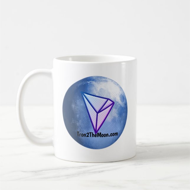 Caneca De Café Tron2The Moon Para Ventiladores De Criptomoeda Tro (Esquerda)