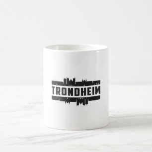 Caneca De Café Trondheim Norway City Skyline Cityscape Trip Gift