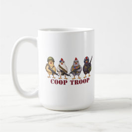 Caneca De Café Tropa da Granja Engraçada 4 de Julho Galinhas Mili