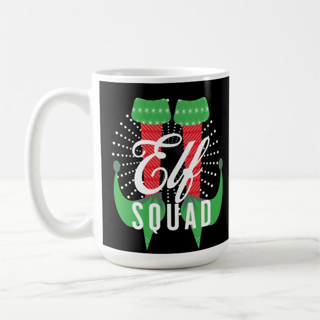 Caneca De Café Tropa dos Saltos de Elfo Férias de Natal (Esquerda)