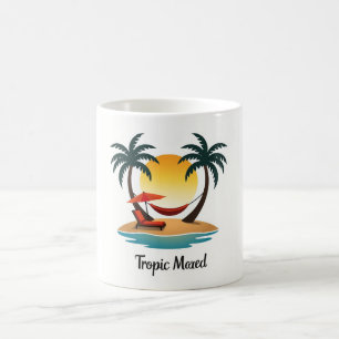 Caneca De Café Tropic Mood Sunset Hammock Mug