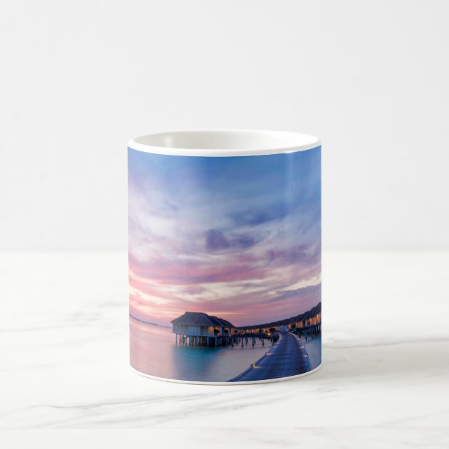 Caneca De Café Tropical Beaches | Maldives Bungalows (Centro)
