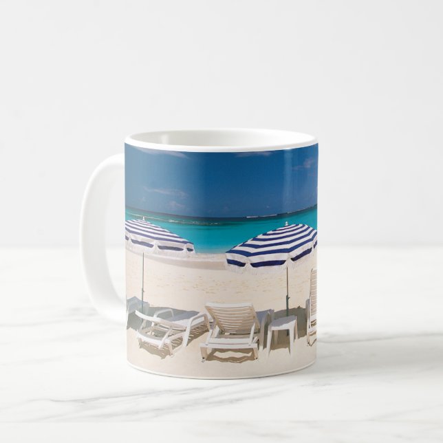 Caneca De Café Tropical Beaches | Tropical Beach Anguilla (Frente Esquerda)