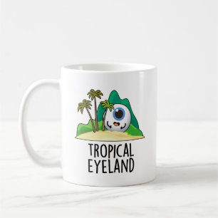 Caneca De Café Tropical Eye-land Funny Island Pun