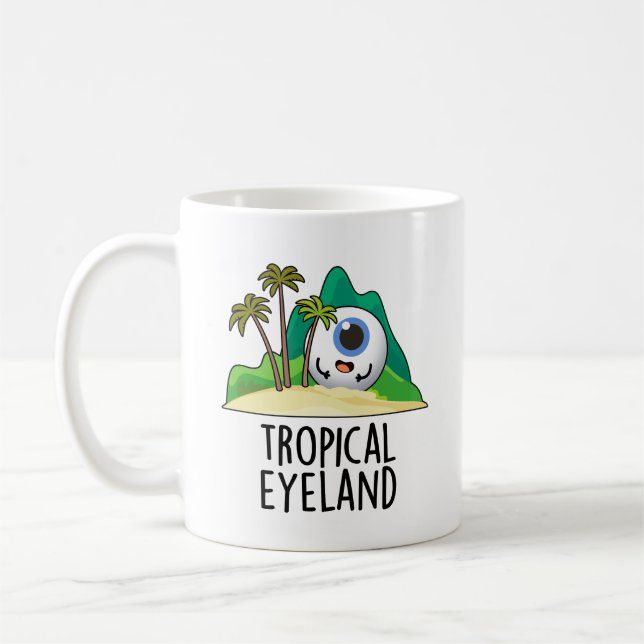 Caneca De Café Tropical Eye-land Funny Island Pun (Esquerda)