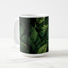 Caneca De Café Tropical Green Leaves  Housewarming Gift