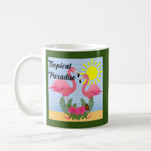 Tropical Paraíso Rosa Flamingo - Clássica Mug