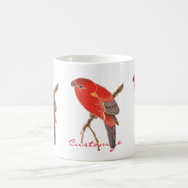 Caneca De Café Tropical Red Parrot Thunder_Cove Classic (Centro)