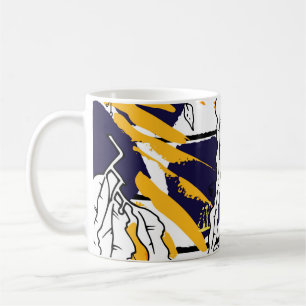 Caneca De Café Tropical, stripe, motif animal. Padrão sem costura