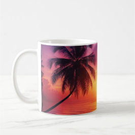 Caneca De Café Tropical Sunset Paradise Mug - Ocean View Gift