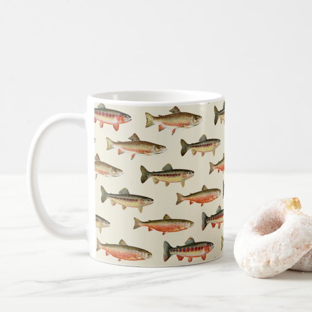 Caneca De Café Trout Galore Pesca de Creme (Com Donut)