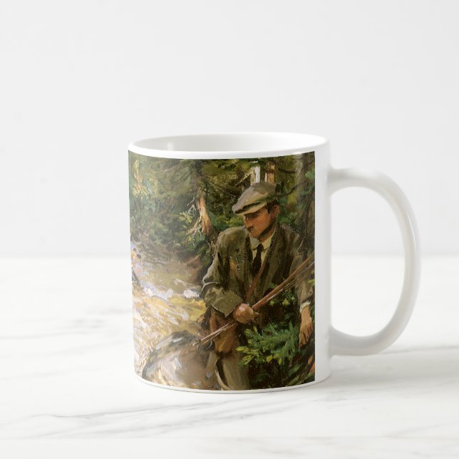 Caneca De Café Trout Stream no Tirol de John Singer Sargent (Direita)