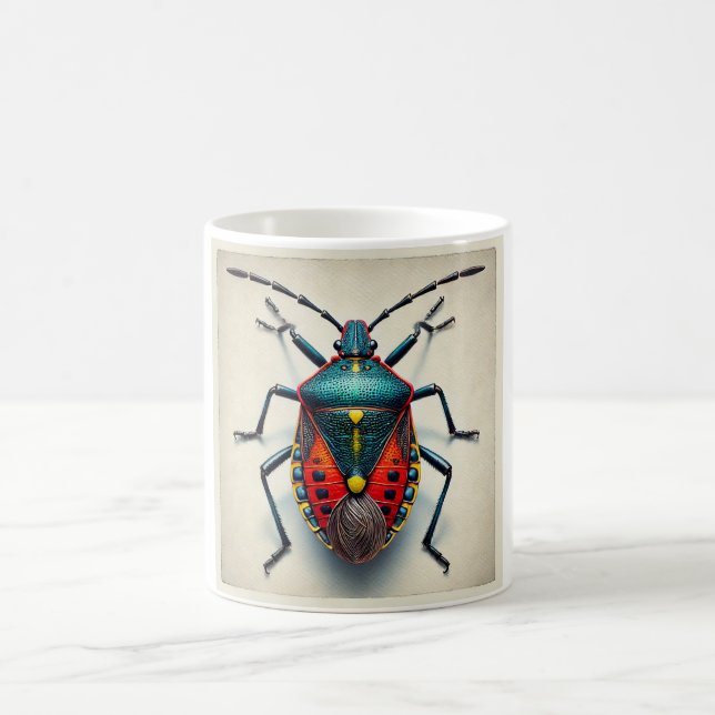 Caneca De Café True Bug Heteroptera 010824IREF208 - Watercolor (Centro)