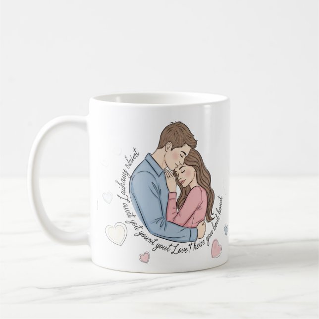 Caneca De Café True Love Quote Bridesmaid Mug – Romantic Couple   (Esquerda)