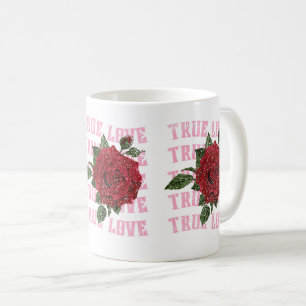 Caneca De Café True Love Rose Romantic Valentine's Day
