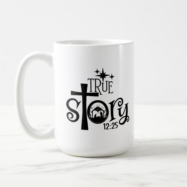 Caneca De Café True Story Manger Coffee Mug (Esquerda)